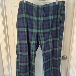 Merona Size XL Green Blue Plaid Pajama Pants EUC